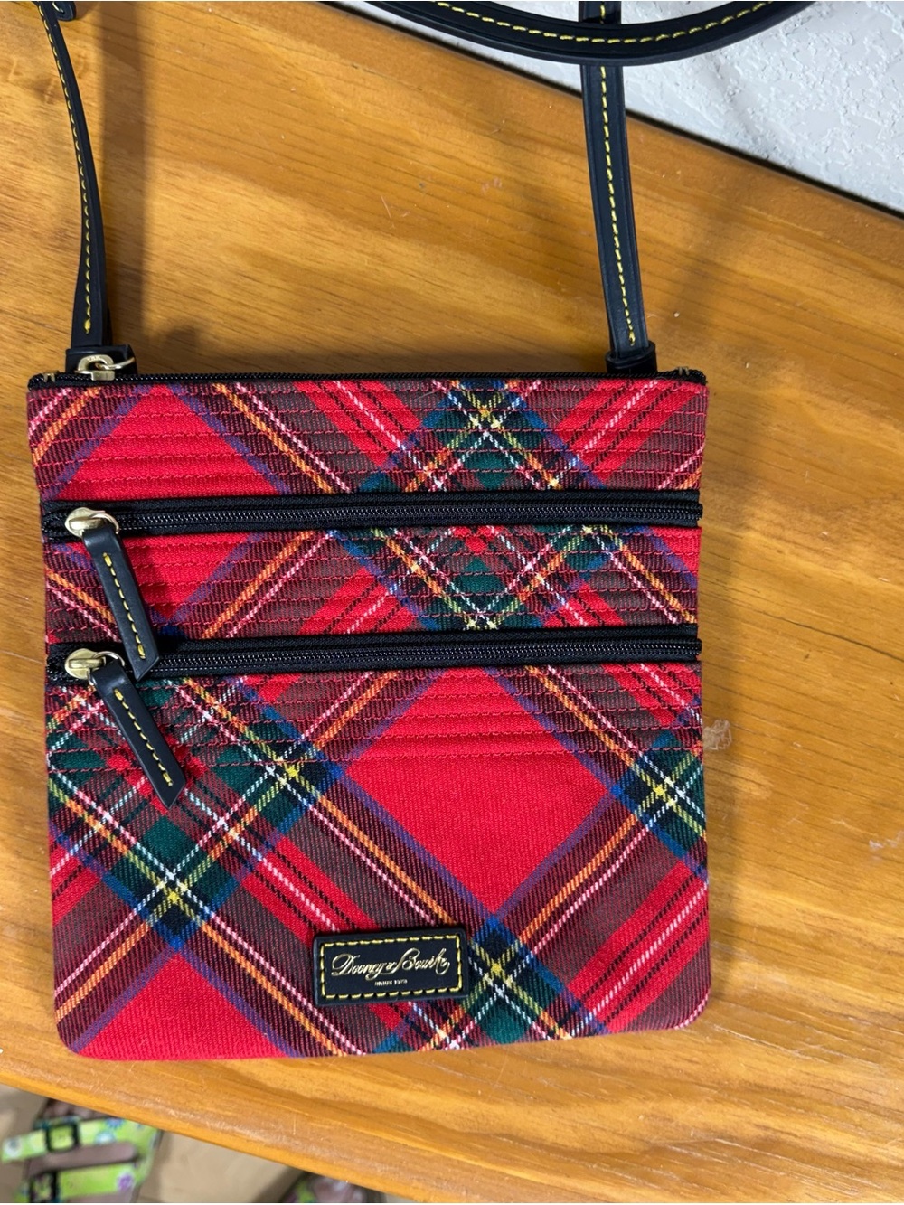 Dooney & Bourke Red Plaid Crossbody Bag